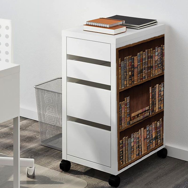 Walplus Vintage Bookshelf Wall Decal & Reviews Wayfair